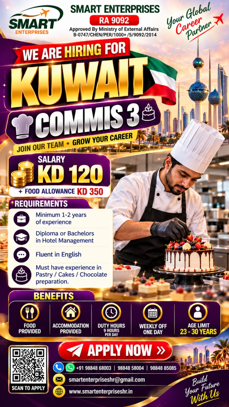 COMMIS 3 — smartenterpriseshr@gmail.com, KUWAIT, KUWAIT