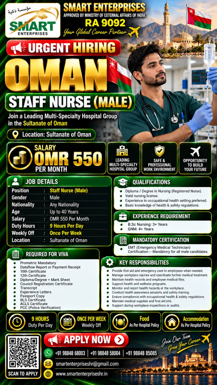 STAFF NURSE (MALE)