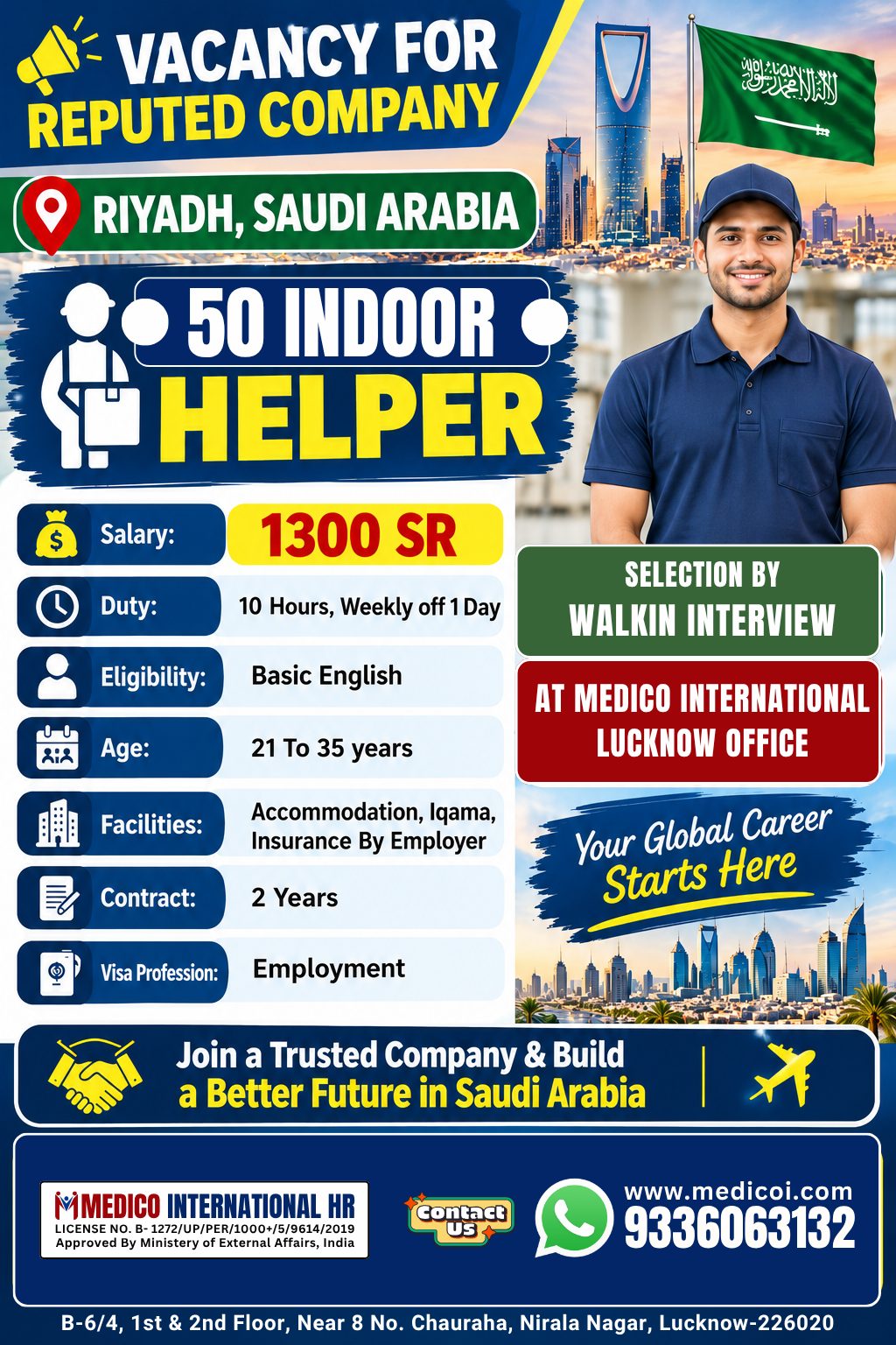 Indoor Worker - Helper work — MEDICO INTERNATIONAL, Saudi Arabia, Saudi Arabia