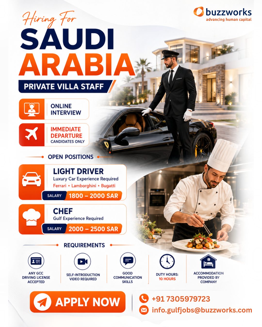 Light Driver — BUZZWORKS BUSINESS SERVICES PRIVATE LIMITED, Saudi Arabia, Saudi Arabia