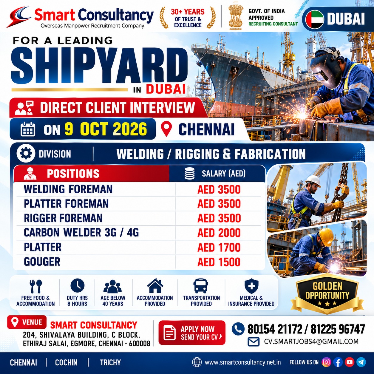 WELDING & RIGGING \ DUBAI SHIPYARD CAREER OPPORTUNITIES | DUBAI SHIPYARD JOBS |