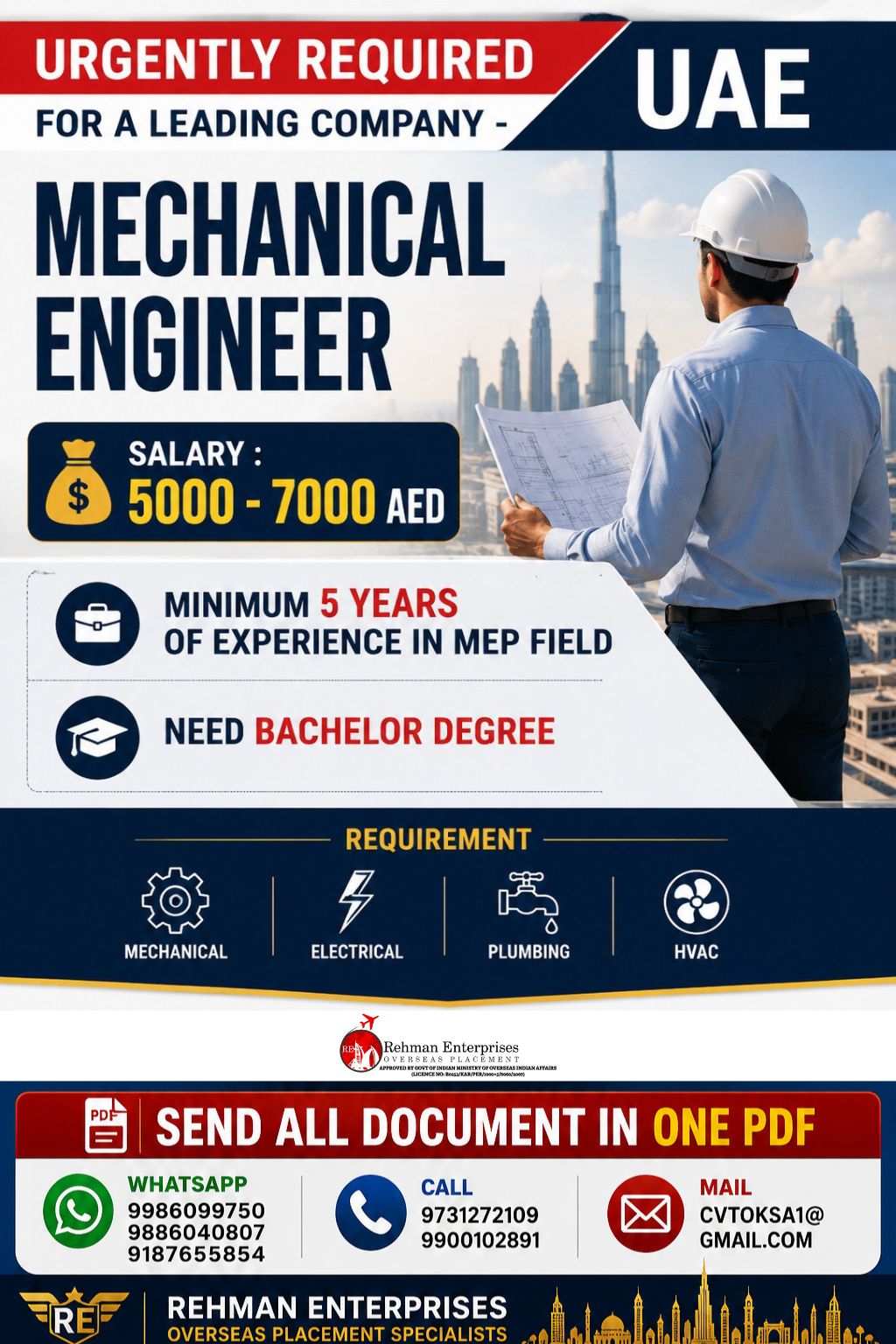 Mechanical Engineer — Rehman Enterprises, UAE, UAE