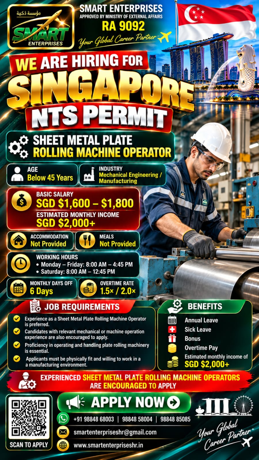 Sheet Metal Plate Rolling Machine Operator