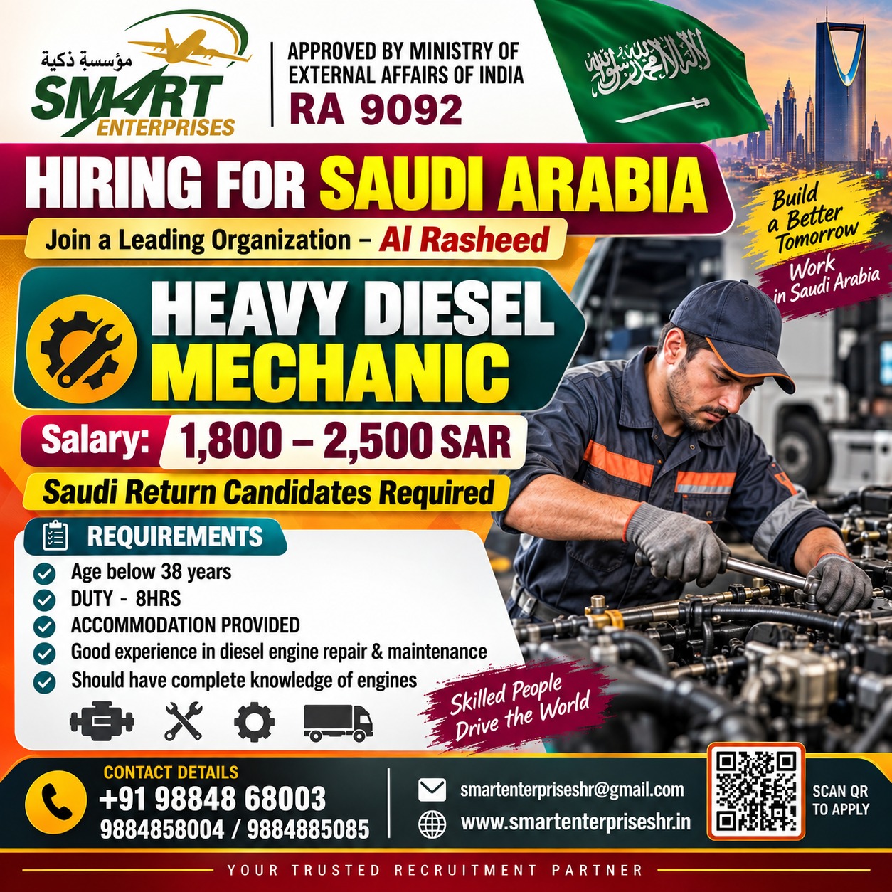 HEAVY DIESEL MECHANIC SAUDI ARABIA