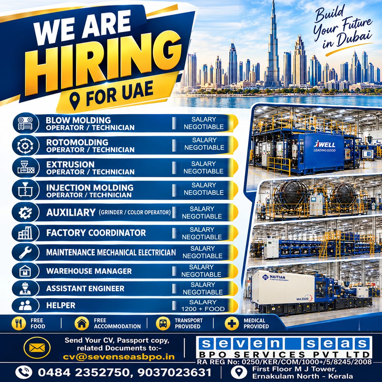 WE ARE HIRING FOR UAE - PLASTIC COMPANY