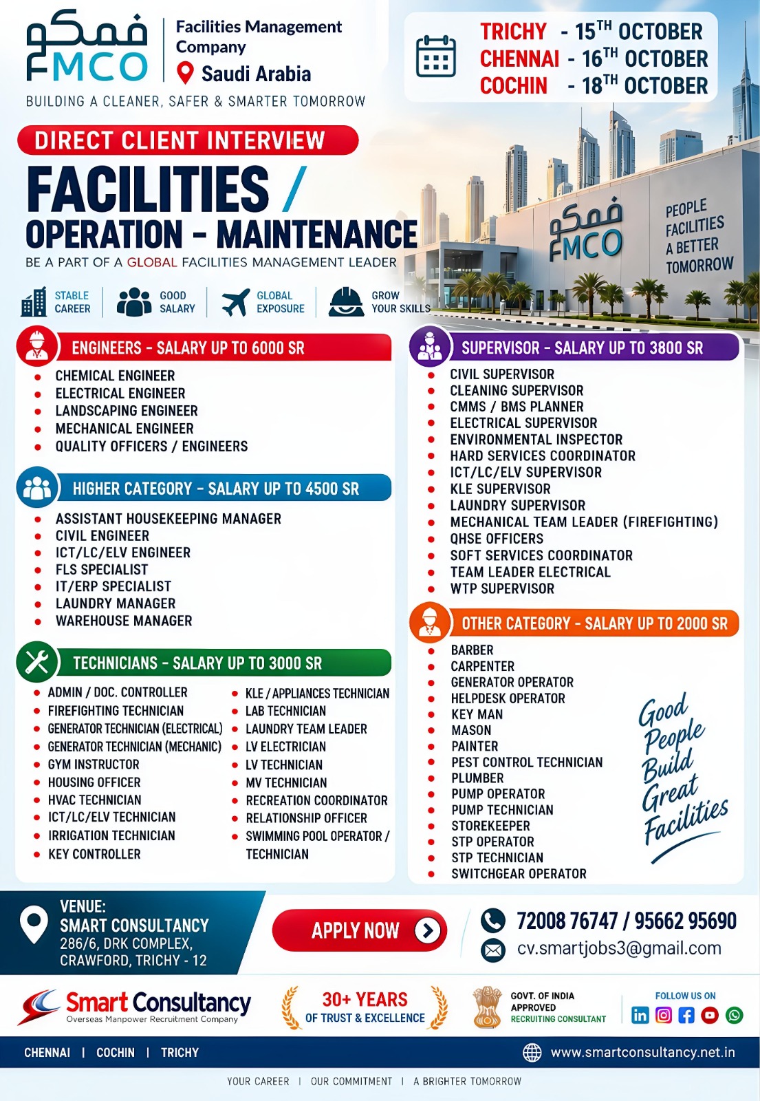 SAUDI ARABIA – DIRECT CLIENT INTERVIEW on 15 OCT - FMCO