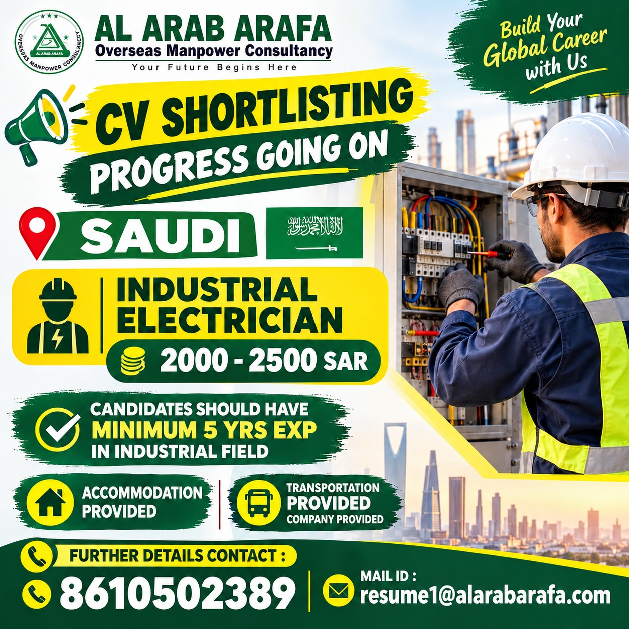 CV SHORTLLIST — Al Arab Arafa Consultancy Pvt LTD, SAUDI