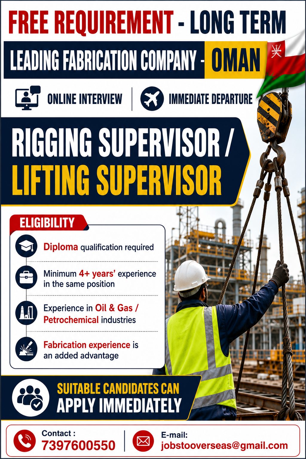 *FREE REQUIREMENT - LONG TERM (OMAN)*