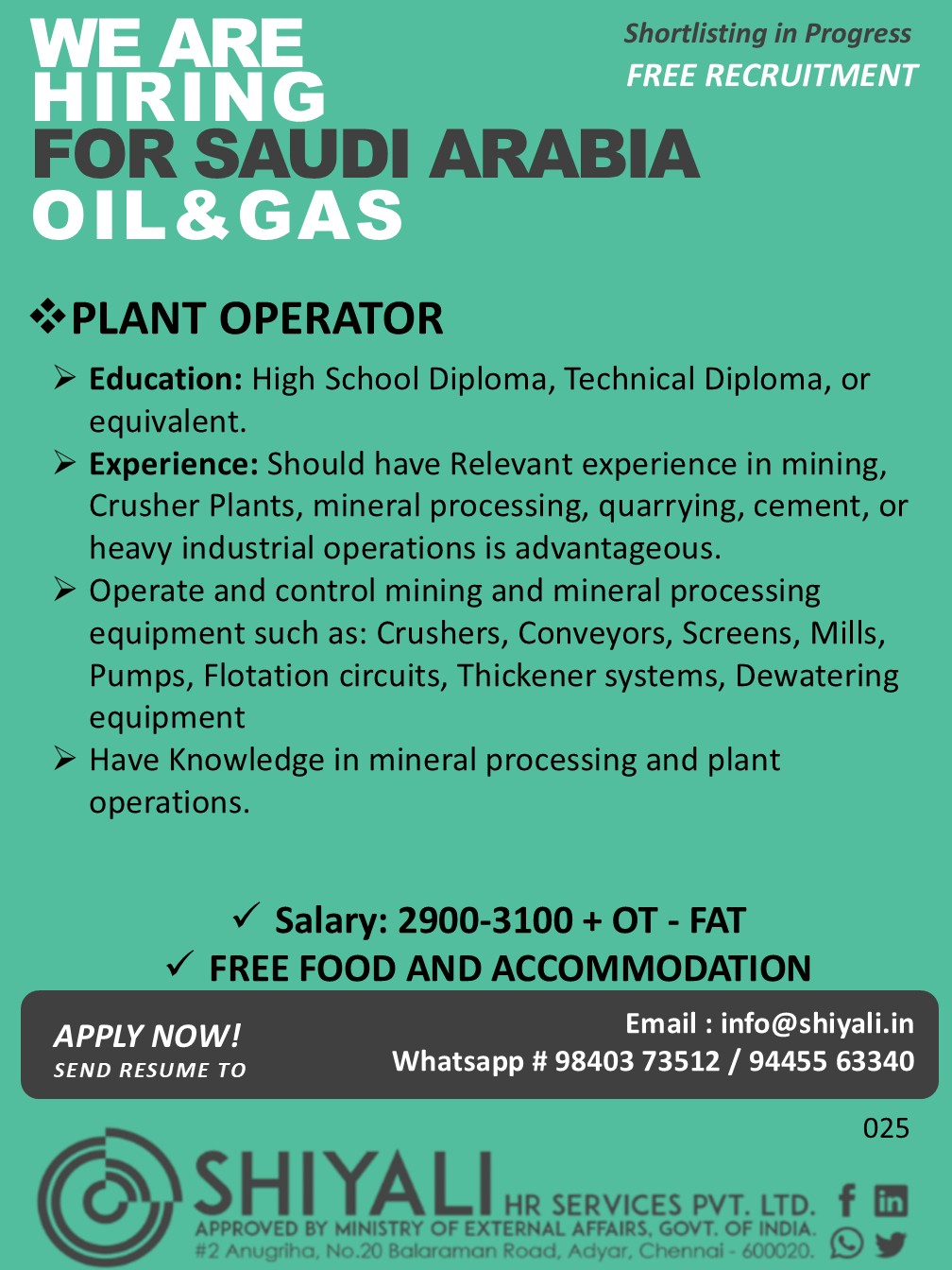 Plant Operator