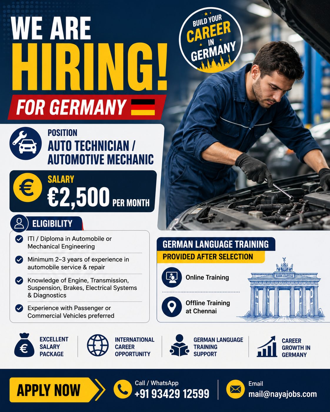 WE ARE HIRING – AUTO TECHNICIANS FOR GERMANY
