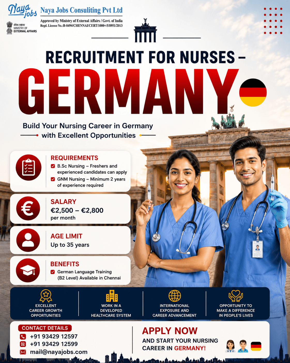 RECRUITMENT FOR NURSES  GERMANY