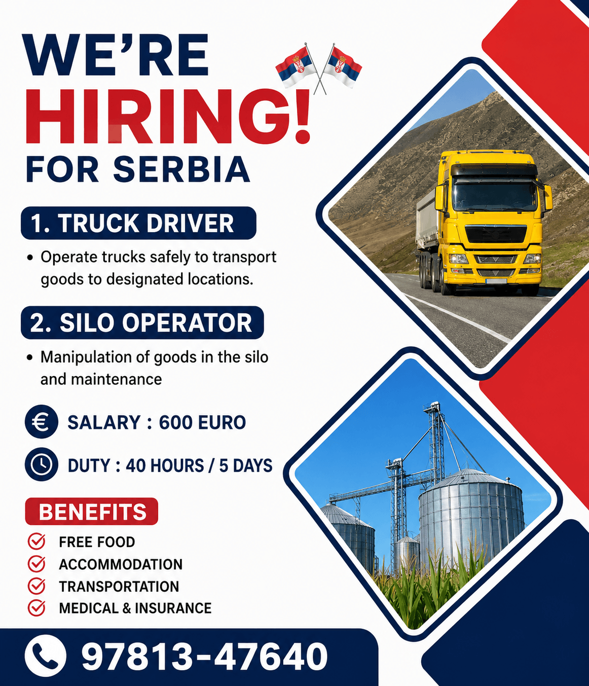 Urgent Requirement for Serbia