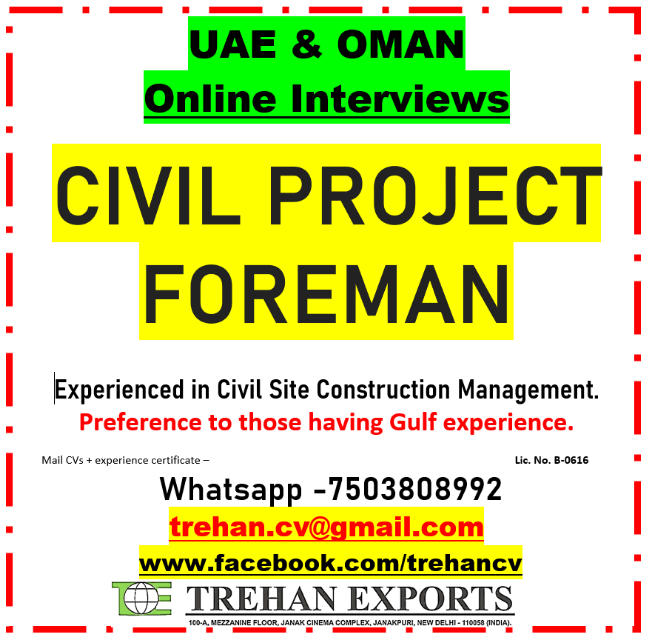 CIVIL PROJECT FOREMAN