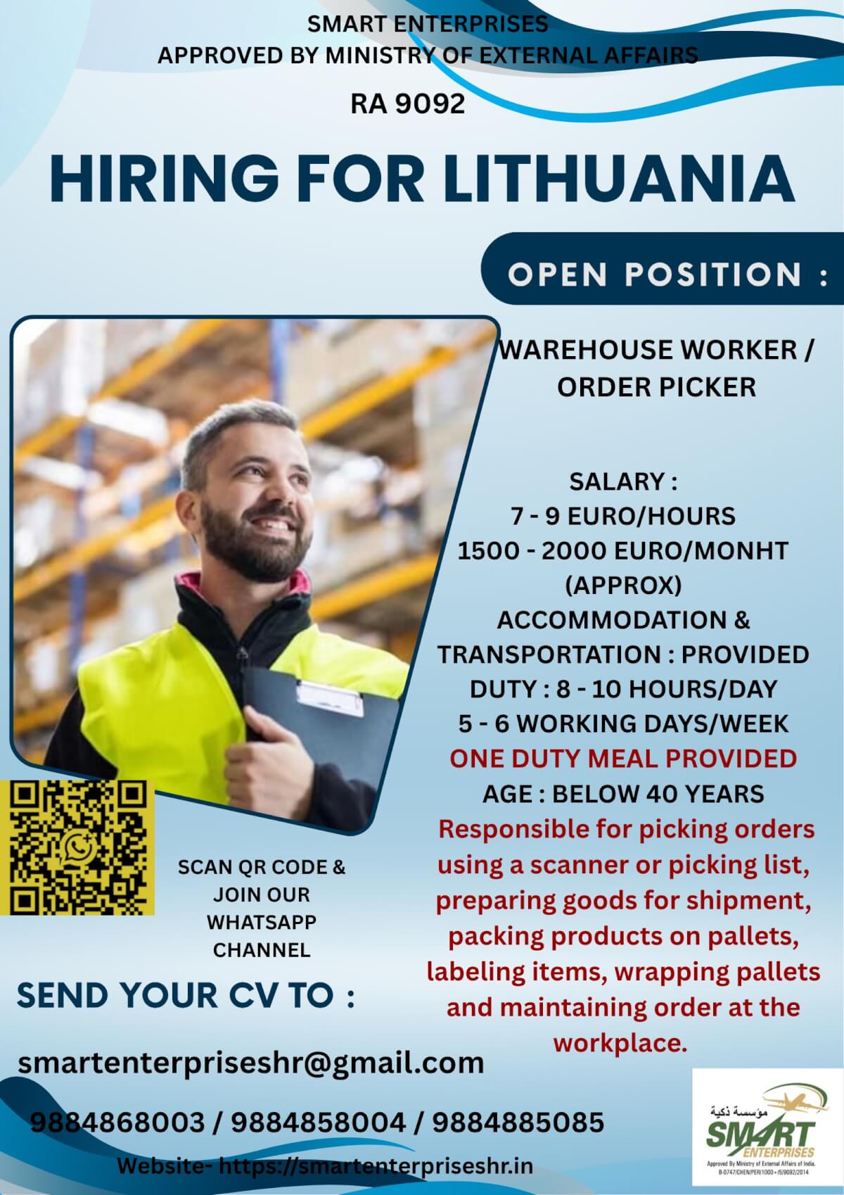 URGENT REQUIREMENT FOR LITHUANIA