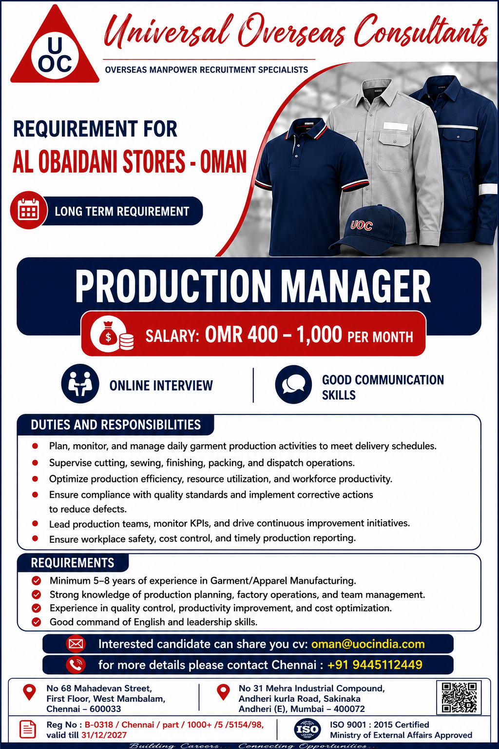 PRODUCTION MANAGER
