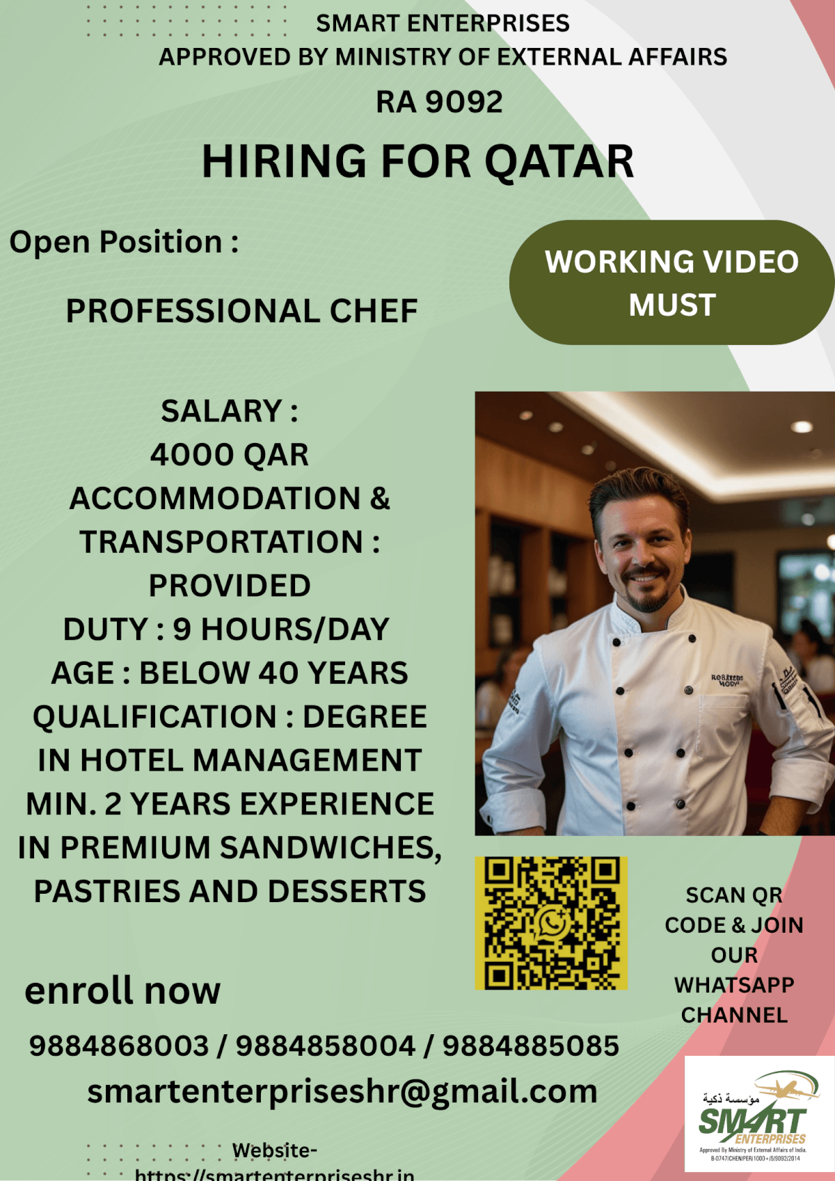 URGENT REQUIREMENT FOR QATAR
