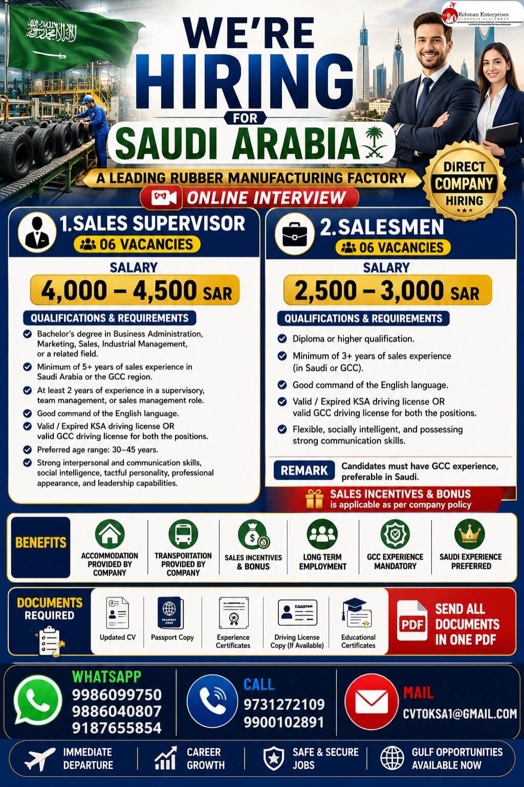 WE'RE HIRING SAUDI ARABIA
