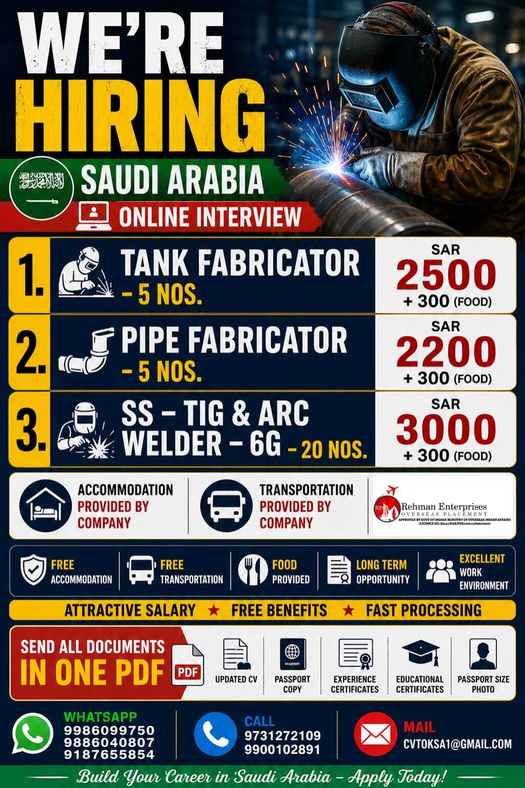 WE'RE HIRING SAUDI ARABIA