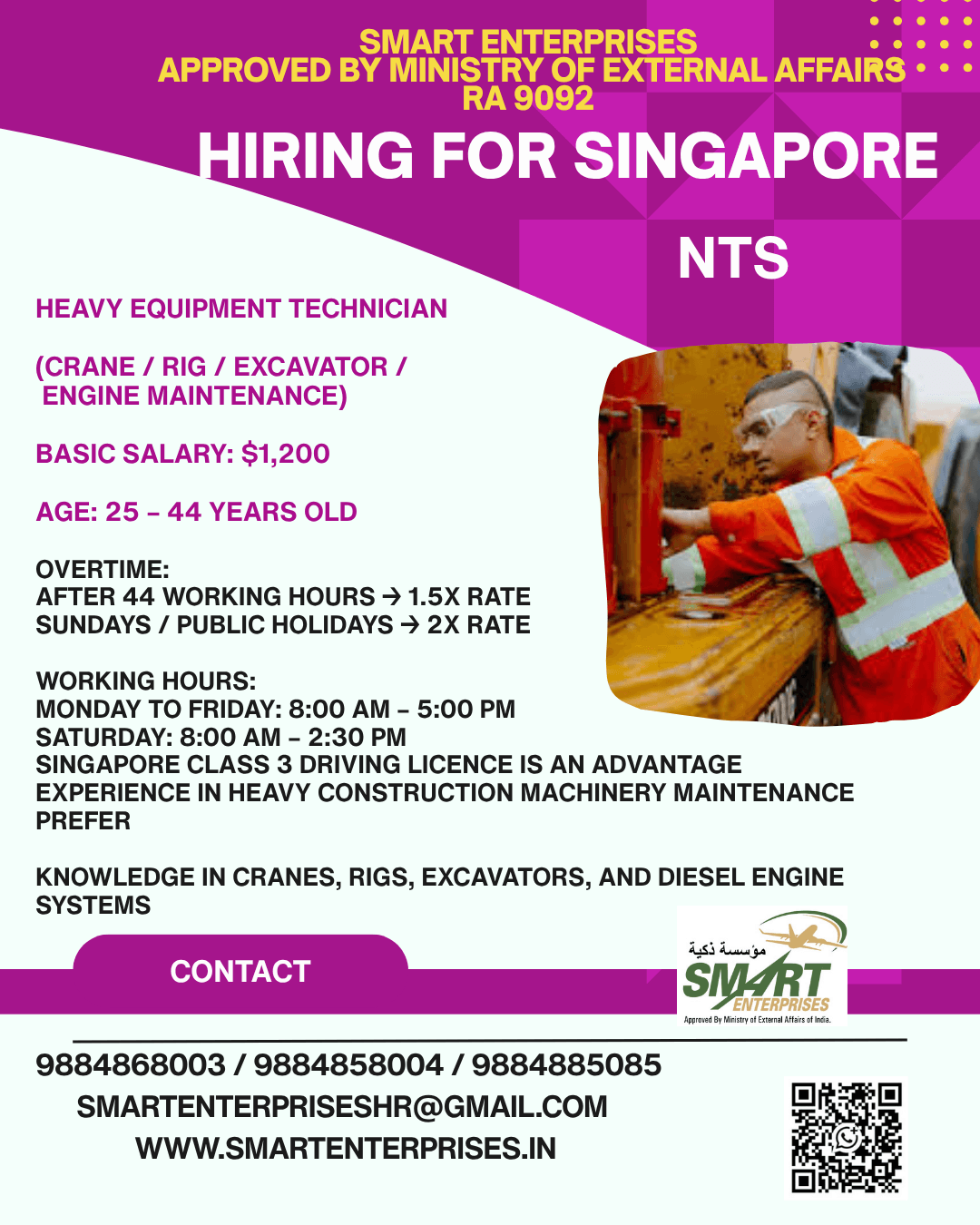 HIRING FOR SINGAPORE