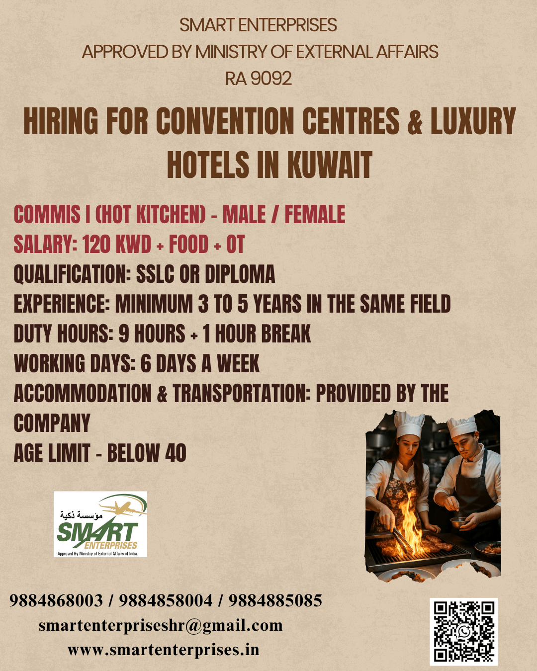 HIRING FOR  KUWAIT