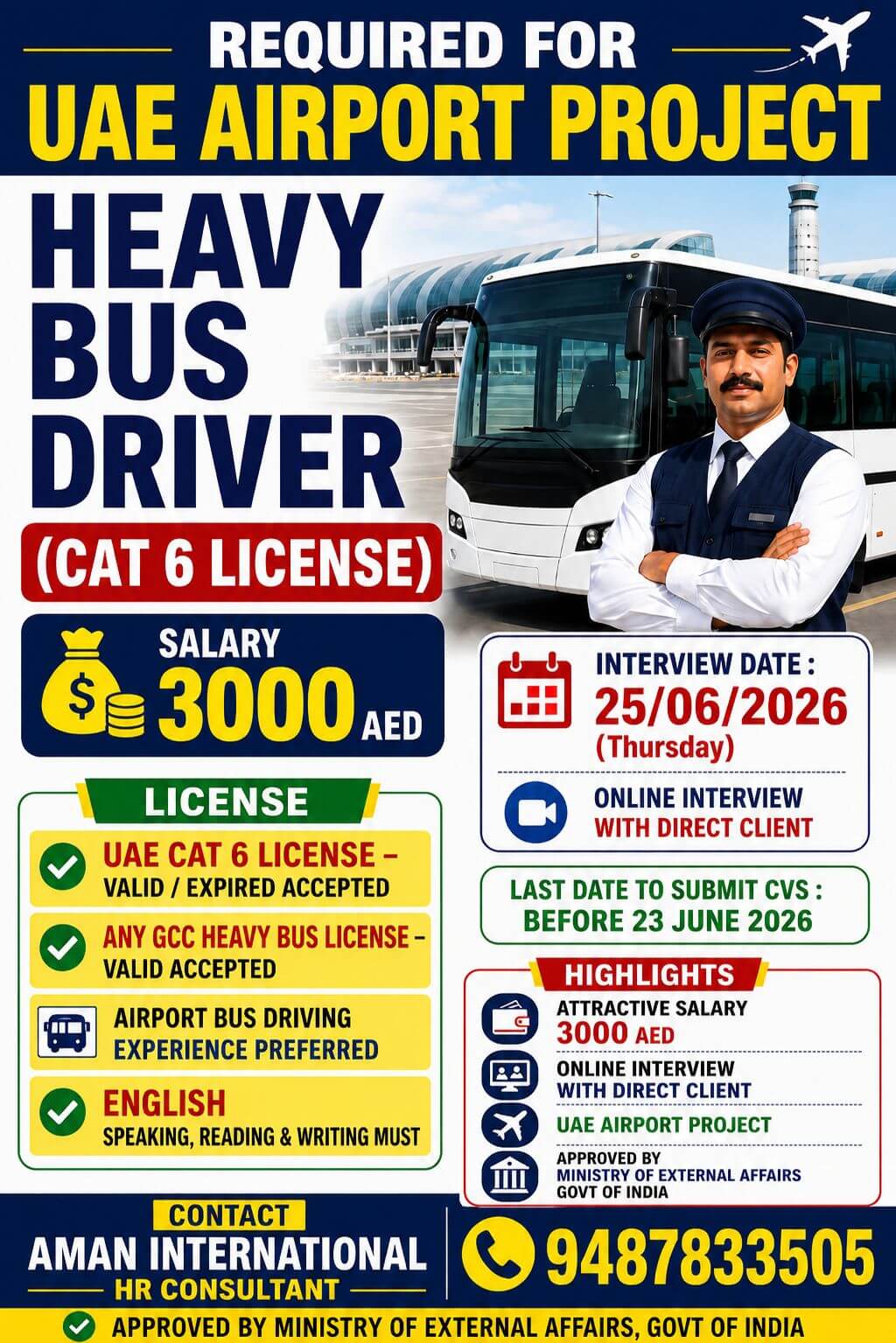 UAE Airport Project  Heavy Bus Driver