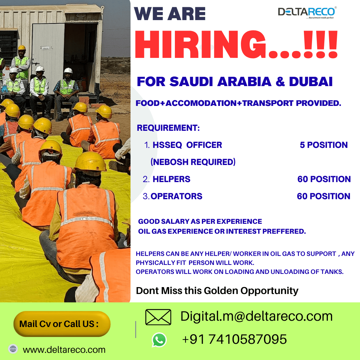 Hiring HSSE Officers with Valid Nebosh