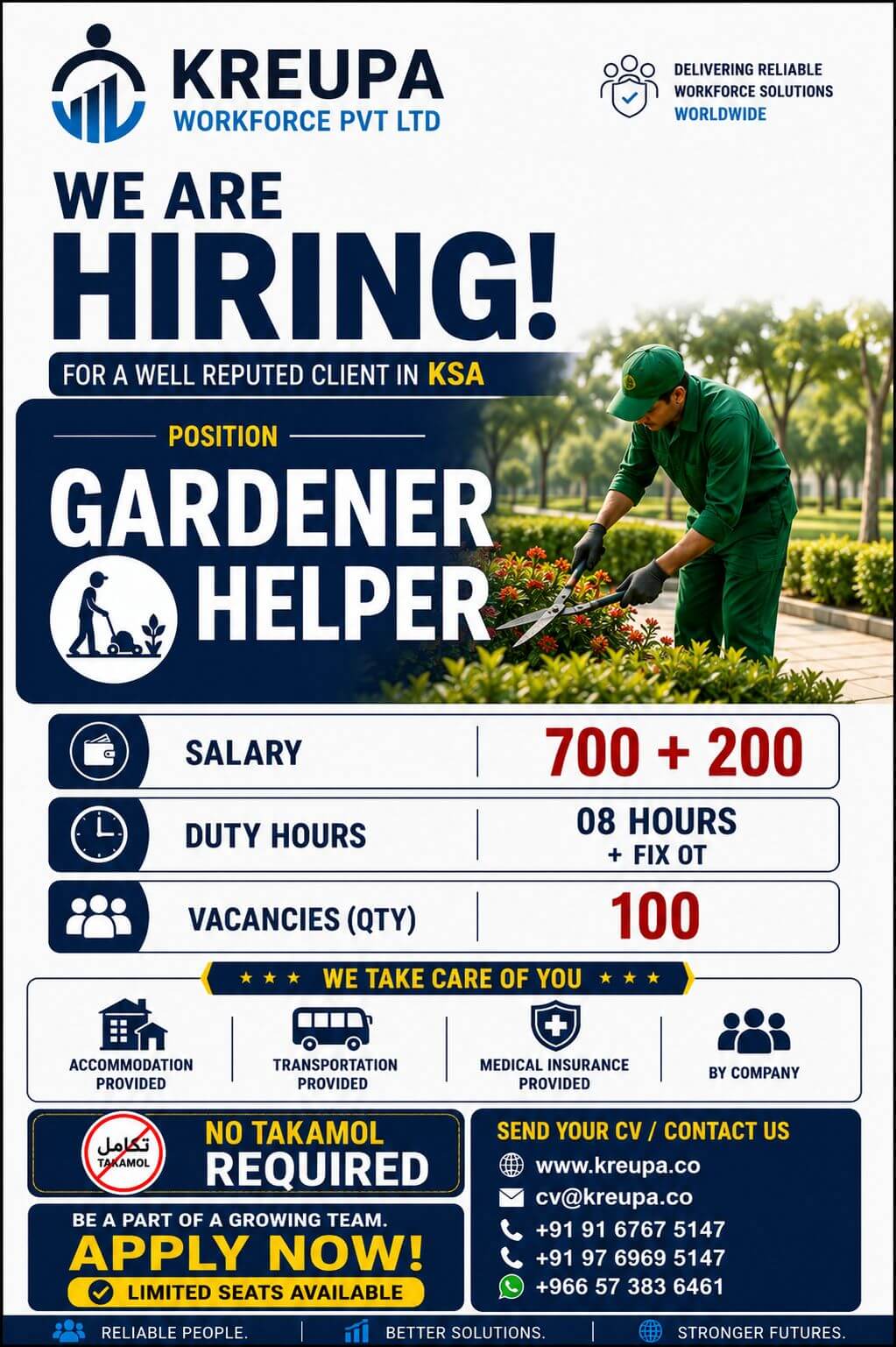 HIRING FOR LEADING COMPANY IN KSA