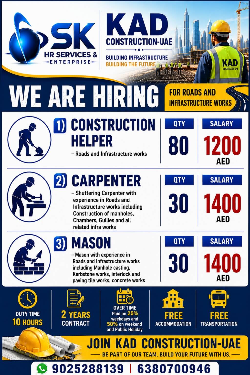 CONSTRUCTION HELPER , CARPENTER , MASON