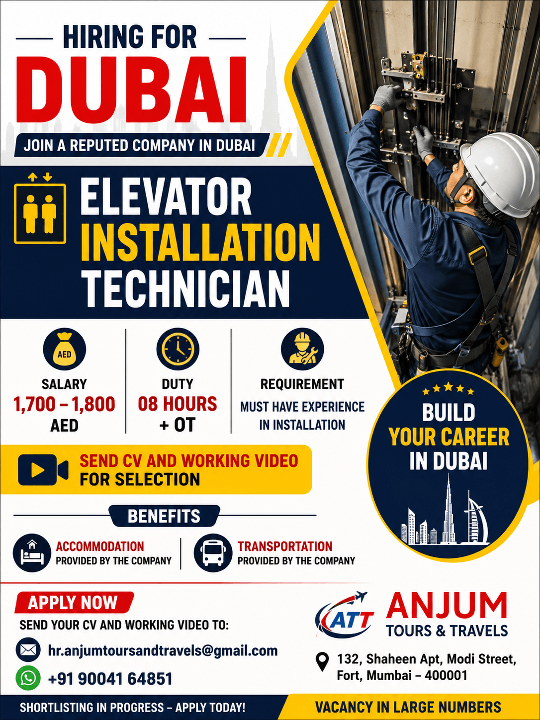 HIRING FOR DUBAI