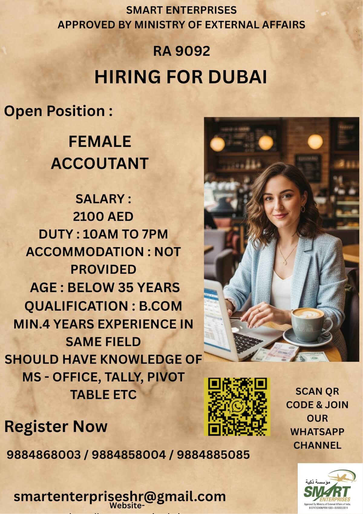 URGENT REQUIREMENT FOR DUBAI