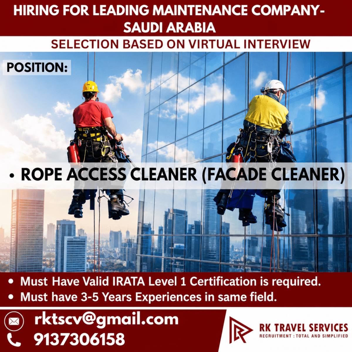HIRING FOR LEADING MAINTENANCE COMPANY- SAUDI ARABIA