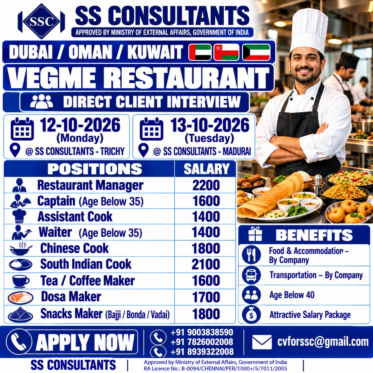 Restaurant Staff Recruitment