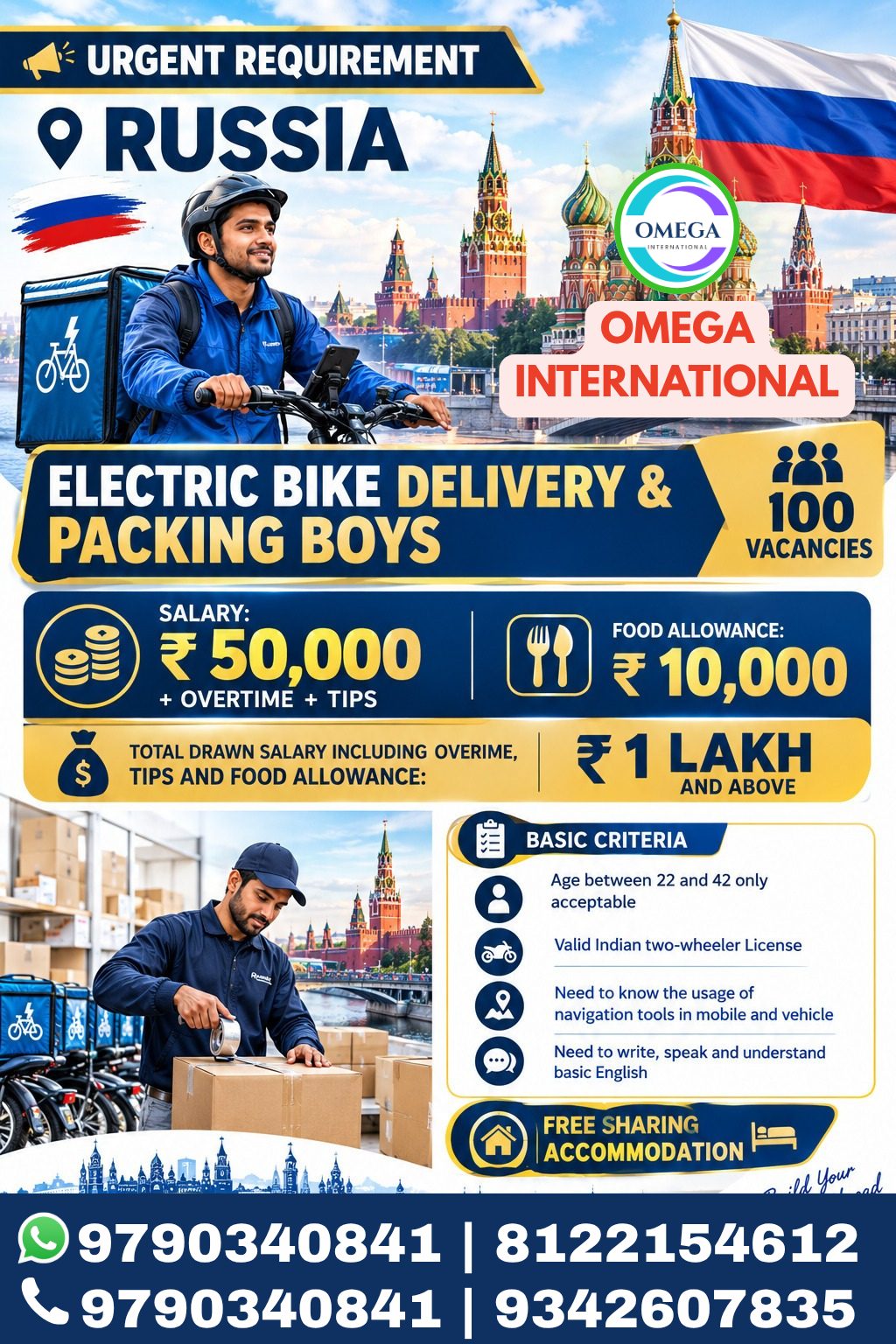 Electric Bike Delivery & Packing Boys