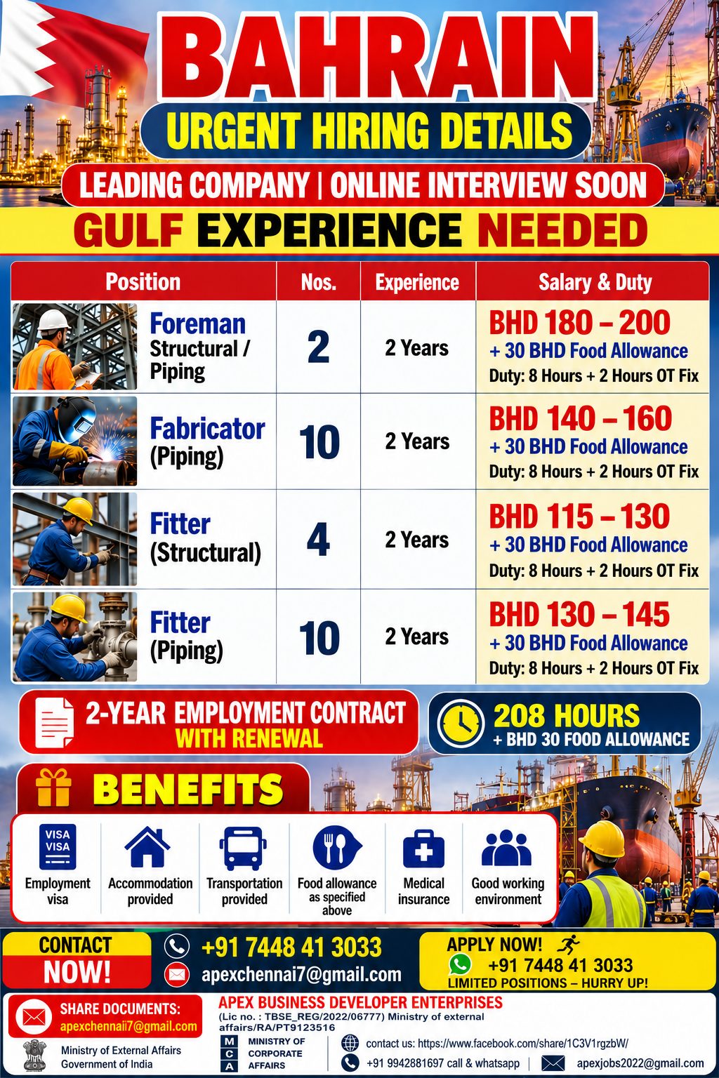 Urgent Hiring - Gulf Experience Needed