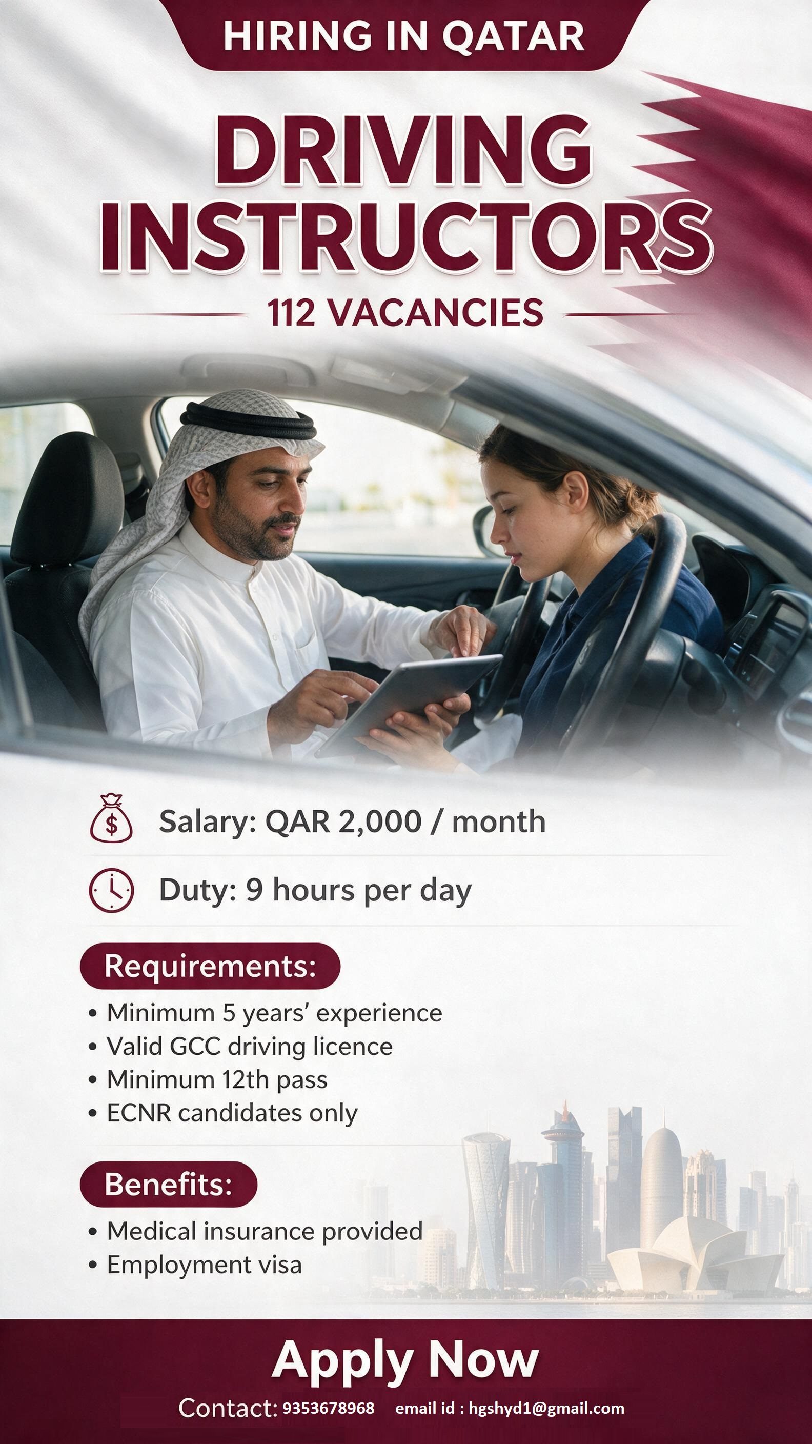 QATAR DRIVING INSTRUCTOR  (MUSILMS)