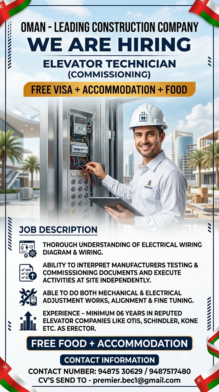 commissioning technician — Premier Travels, oman, oman