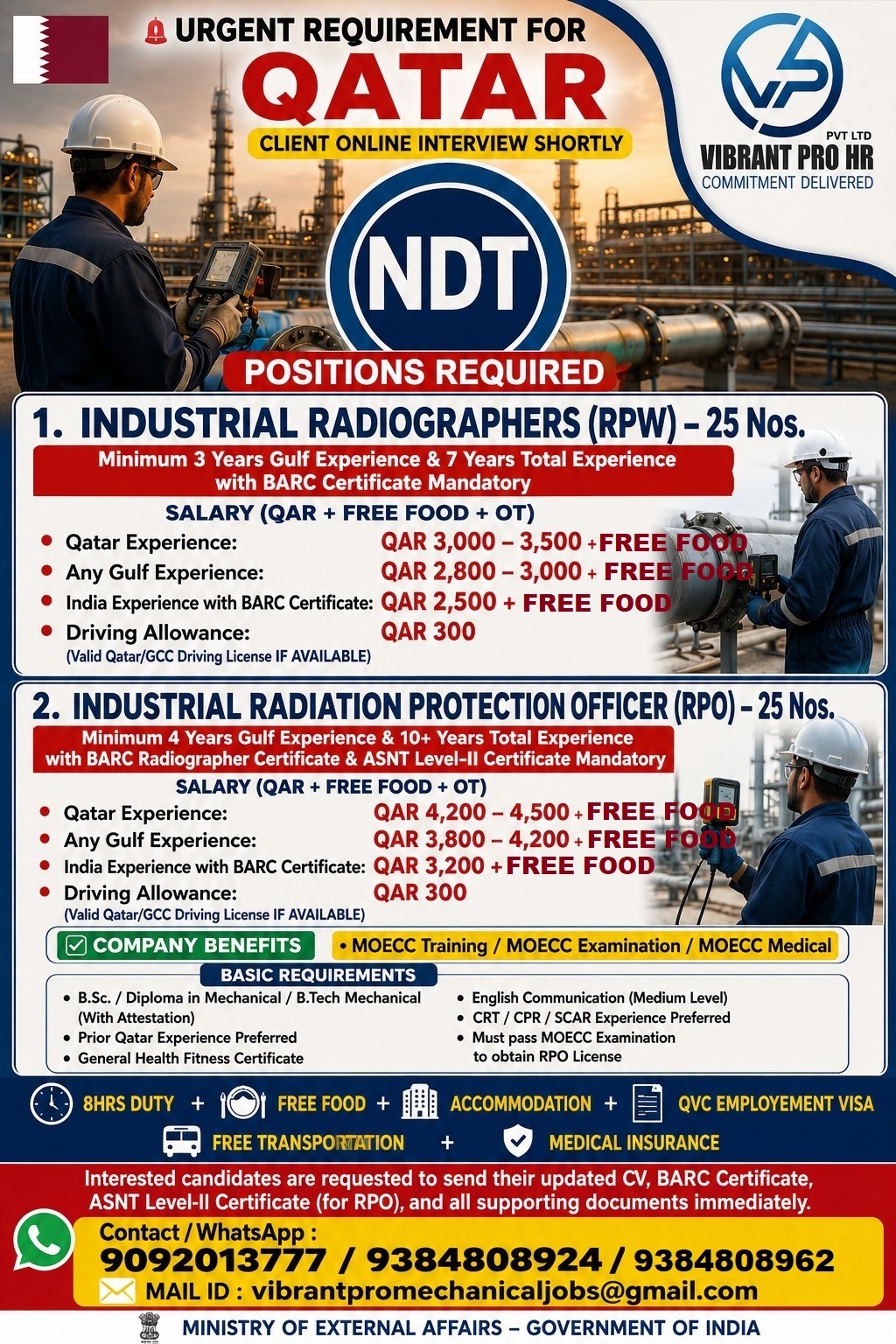 NDT TECHNICIAN BARC