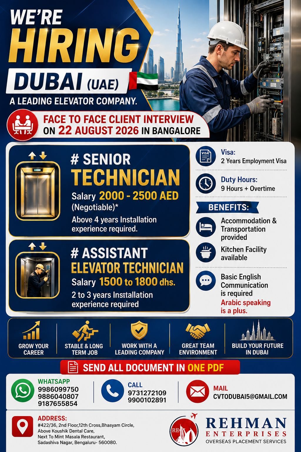 Elevator Technician Positions