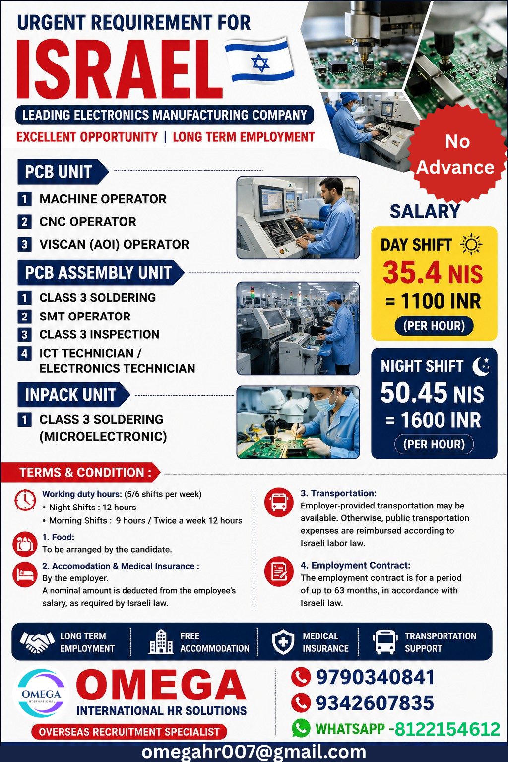 WANTED FOR PCB UNITS JOBS