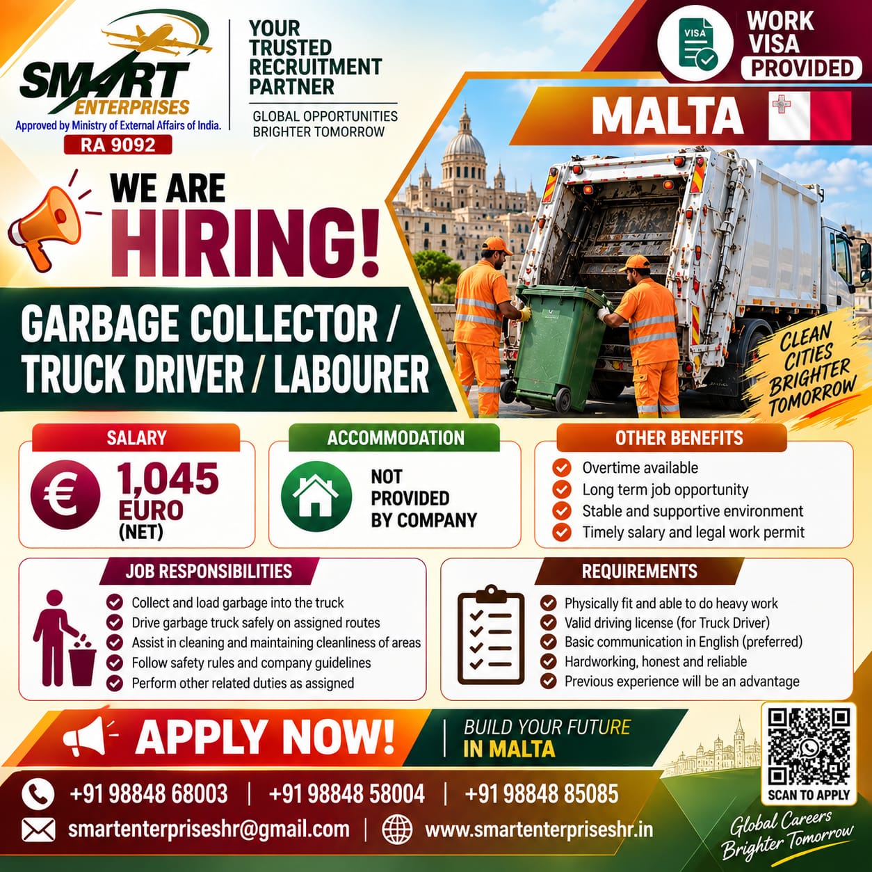 Garbage Collector / Truck Driver / Labourer