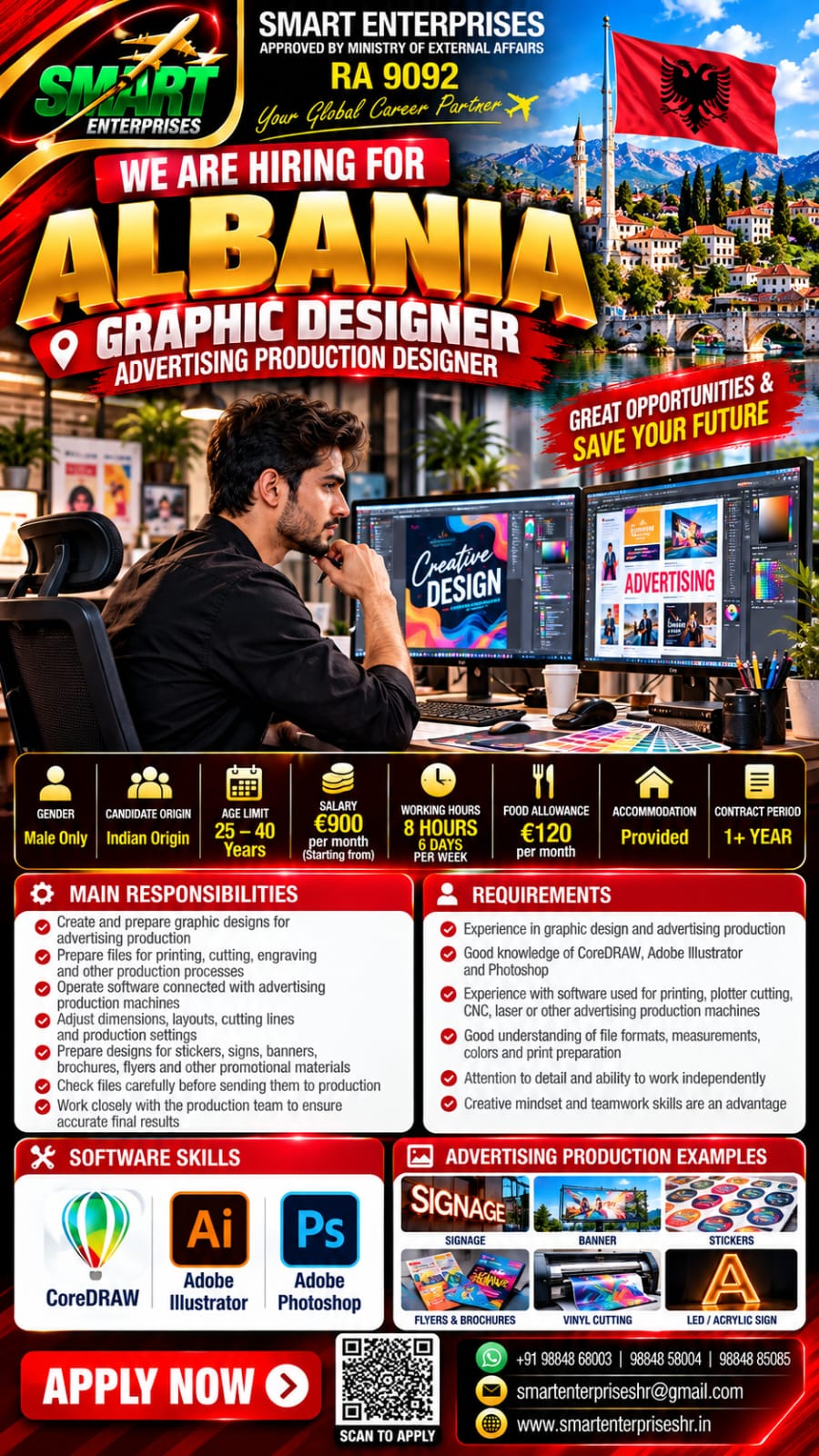 ADVERTISING PRODUCTION DESIGNER — smartenterpriseshr@gmail.com, ALBANIA