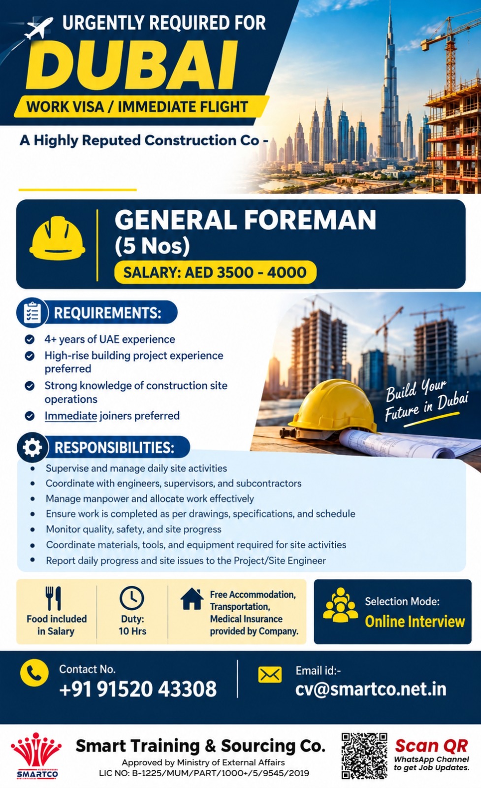 General Foreman - Dubai Construction Project