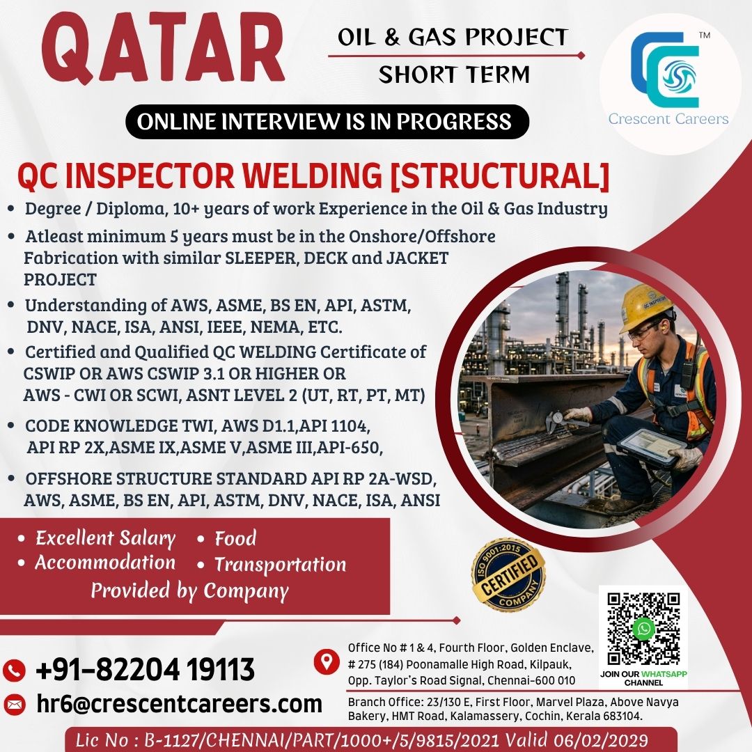 QC Inspector Welding [Structural]
