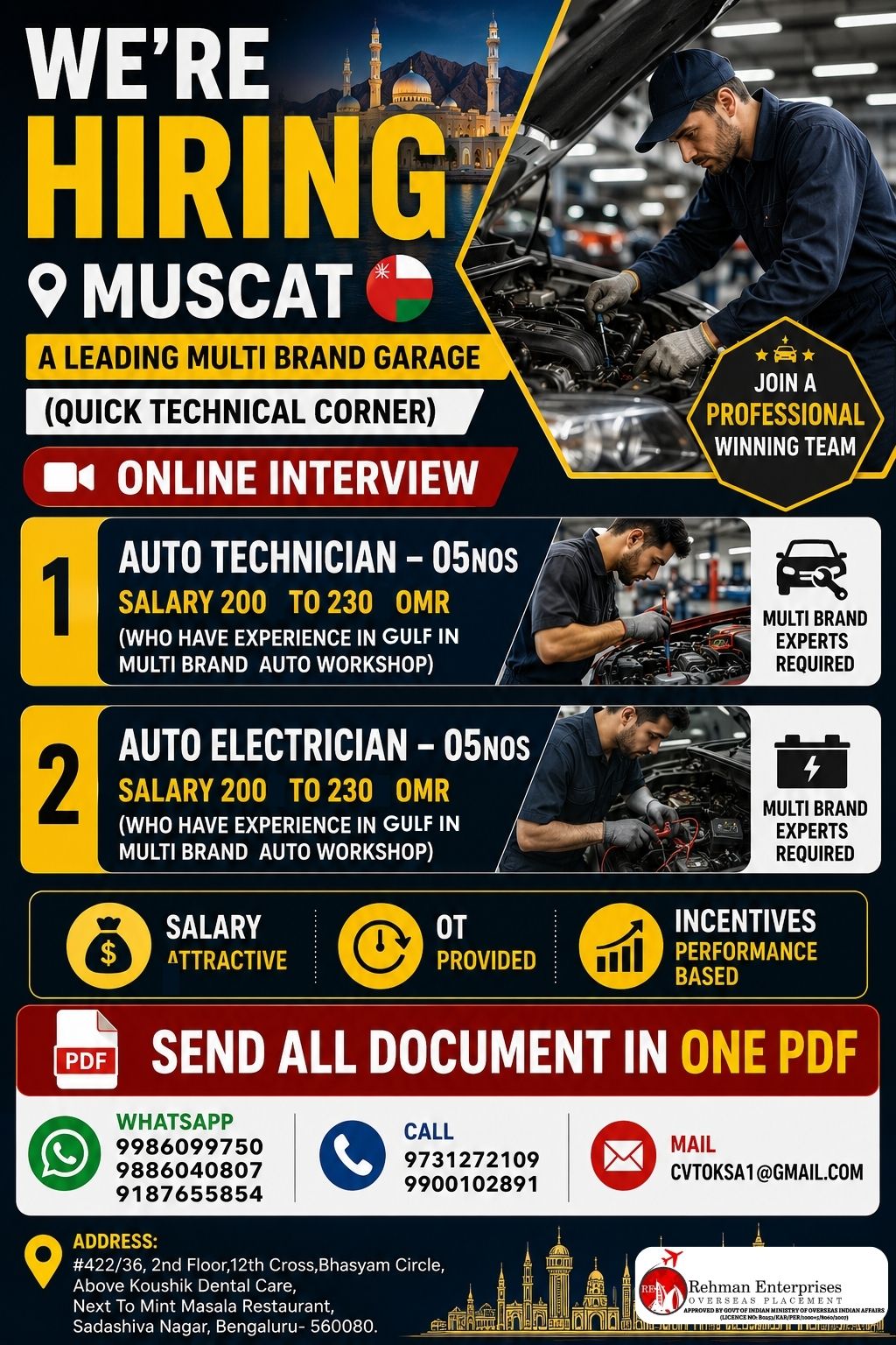 Auto Technician & Auto Electrician - Multi Brand Garage