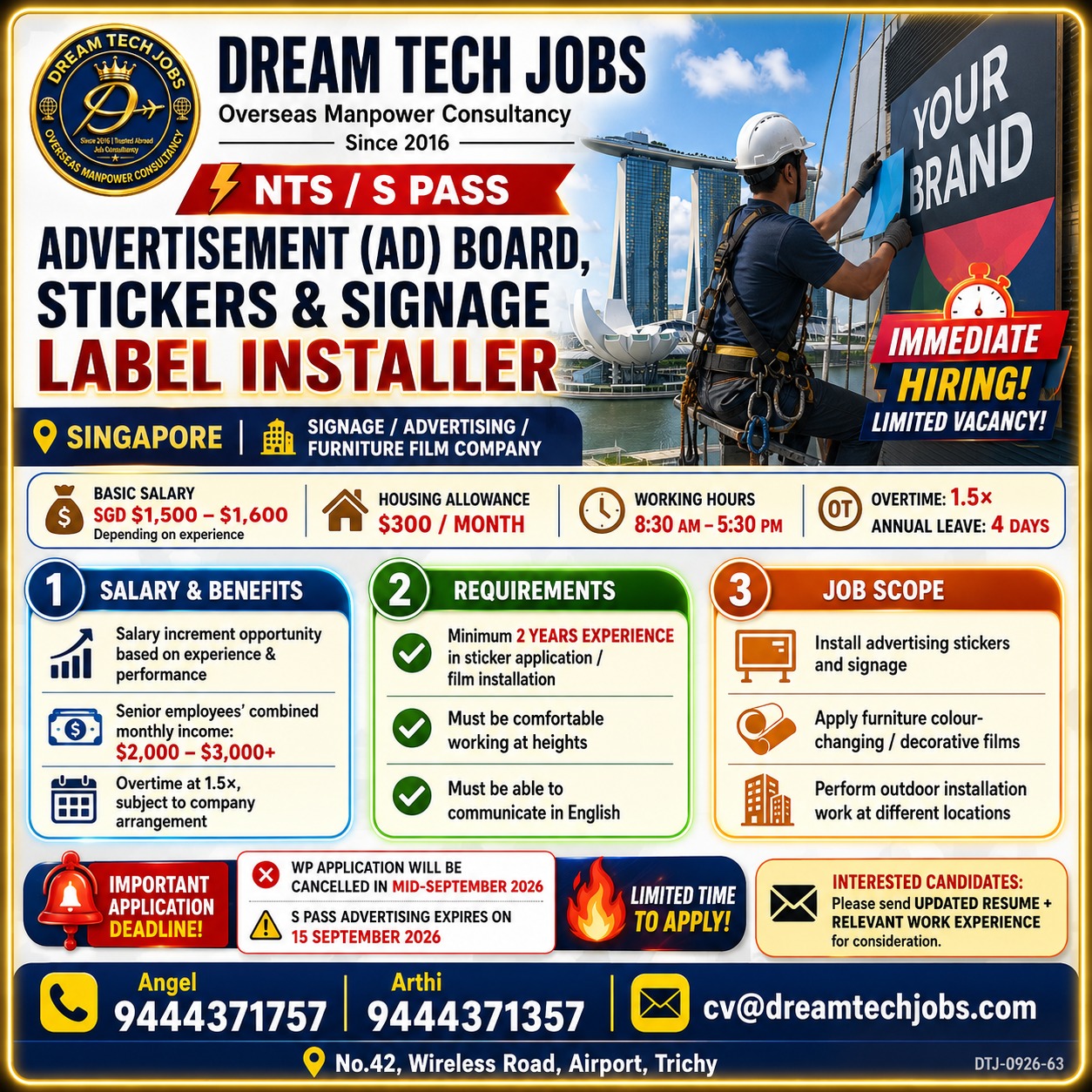 Advertisement (AD) Board, Stickers & Signage Label Installer