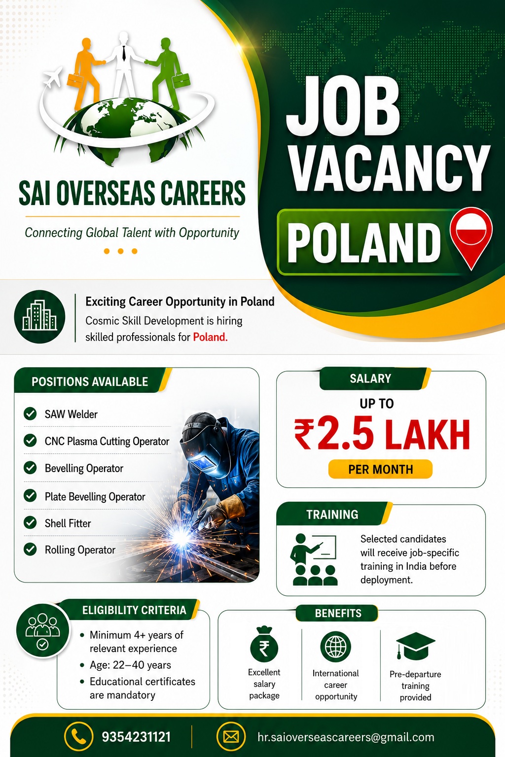 Exciting Career Opportunities in Poland! — Sai Overseas Careers, Poland, Poland