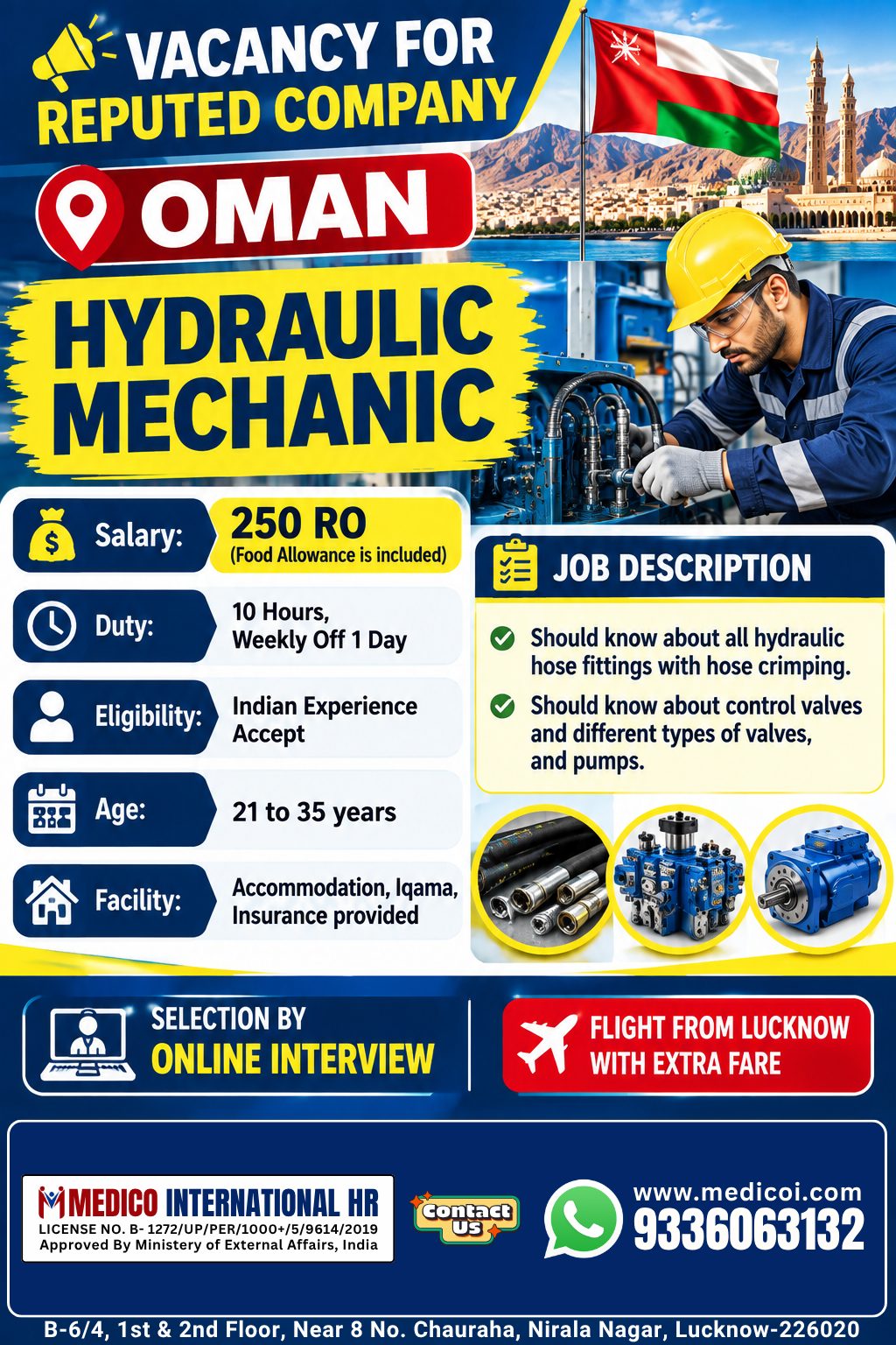 Hydraulic Mechanic — MEDICO INTERNATIONAL, Oman, Oman