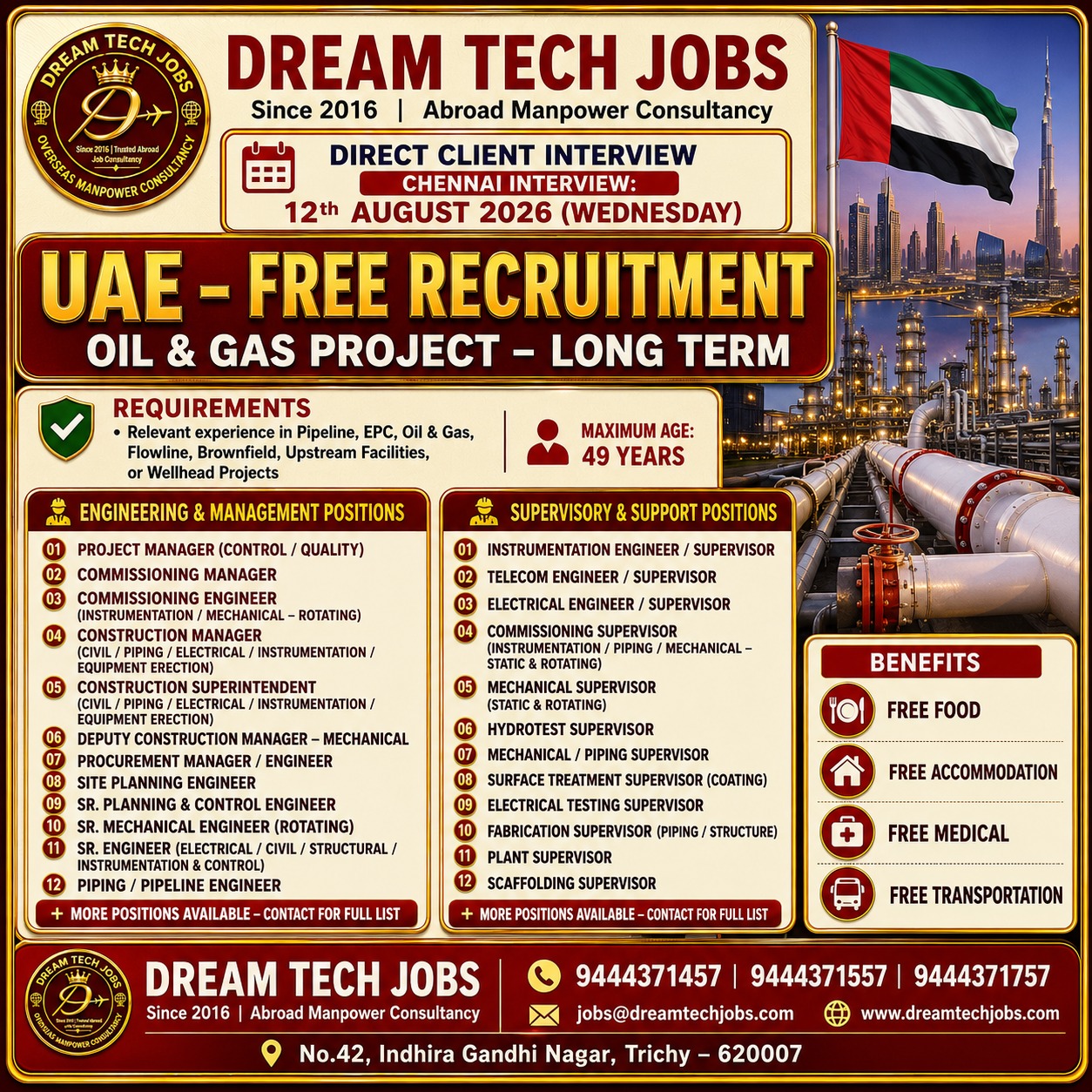 UAE Oil & Gas Project - Long Term Recruitment