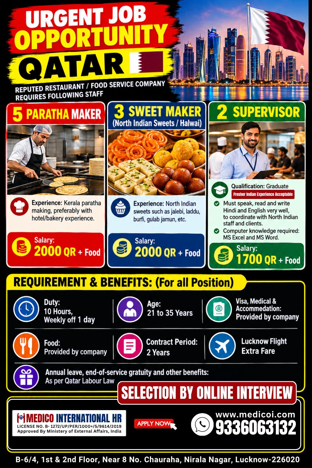Urgent Job Opportunity - Restaurant/Food Service Staff
