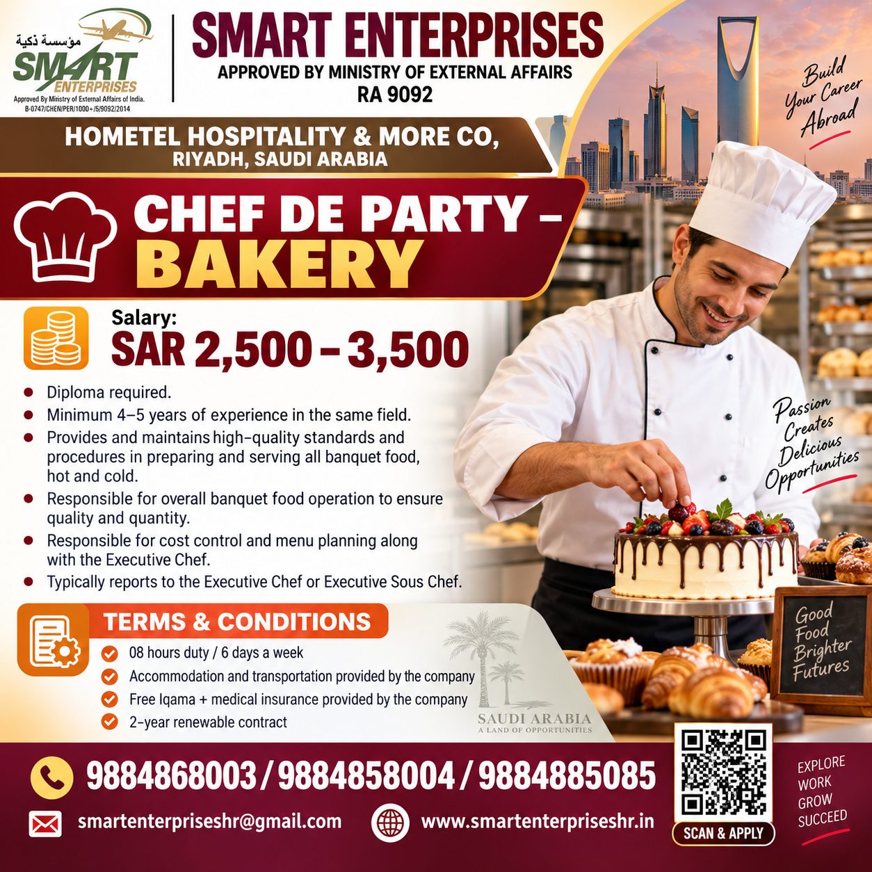 CHEF DE PARTY – BAKERY